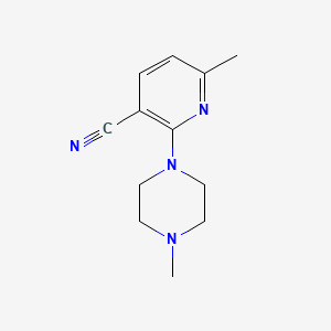 molecular formula C12H16N4 B7872675 6-Methyl-2-(4-methylpiperazin-1-yl)pyridine-3-carbonitrile 