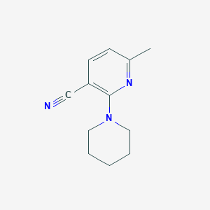 molecular formula C12H15N3 B7872683 3-Pyridinecarbonitrile, 6-methyl-2-(1-piperidinyl)- CAS No. 89596-01-0