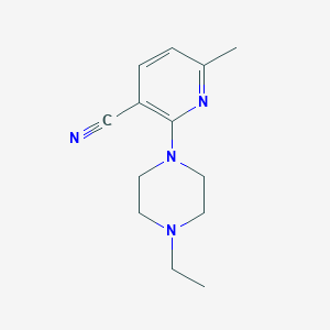 molecular formula C13H18N4 B7872686 2-(4-Ethylpiperazin-1-yl)-6-methylpyridine-3-carbonitrile 