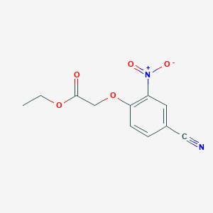 molecular formula C11H10N2O5 B7872695 (4-Cyano-2-nitro-phenoxy)-acetic acid ethyl ester 