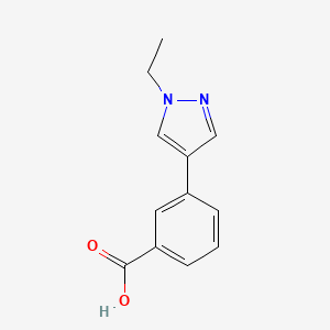 molecular formula C12H12N2O2 B7872760 3-(1-Ethyl-1H-pyrazol-4-yl)-benzoic acid 