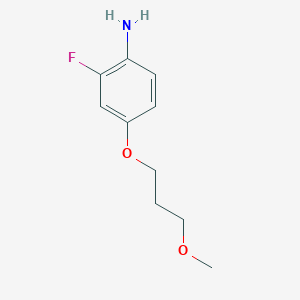molecular formula C10H14FNO2 B7872801 2-Fluoro-4-(3-methoxypropoxy)aniline 