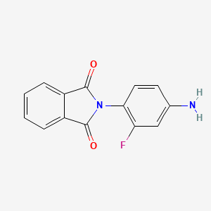 molecular formula C14H9FN2O2 B7872810 2-(4-Amino-2-fluorophenyl)isoindole-1,3-dione 