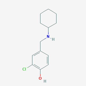 molecular formula C13H18ClNO B7872817 2-Chloro-4-[(cyclohexylamino)methyl]phenol 