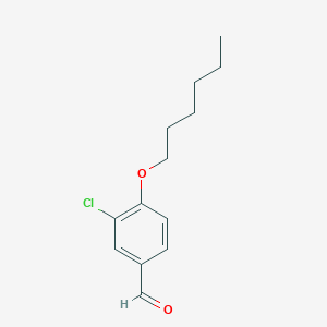 molecular formula C13H17ClO2 B7872829 3-Chloro-4-(hexyloxy)benzaldehyde 