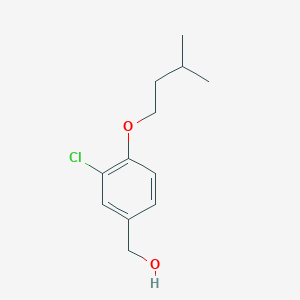molecular formula C12H17ClO2 B7872841 (3-Chloro-4-(isopentyloxy)phenyl)methanol 