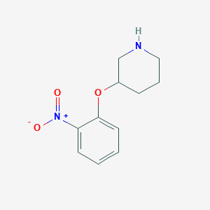 molecular formula C11H14N2O3 B7872921 3-(2-Nitrophenoxy)piperidine 