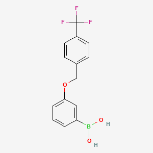 molecular formula C14H12BF3O3 B7872952 Boronic acid, B-[3-[[4-(trifluoromethyl)phenyl]methoxy]phenyl]- 