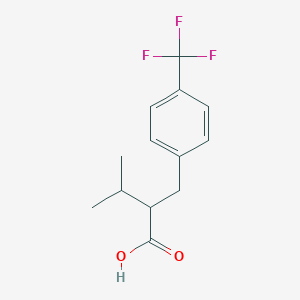 molecular formula C13H15F3O2 B7872957 3-Methyl-2-[[4-(trifluoromethyl)phenyl]methyl]butanoic acid 