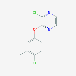 molecular formula C11H8Cl2N2O B7872969 2-Chloro-3-(4-chloro-3-methylphenoxy)pyrazine 