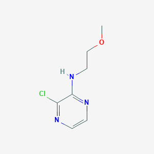 molecular formula C7H10ClN3O B7872981 3-chloro-N-(2-methoxyethyl)pyrazin-2-amine 