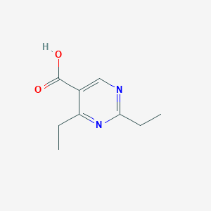 molecular formula C9H12N2O2 B7872993 2,4-Diethylpyrimidine-5-carboxylic acid 