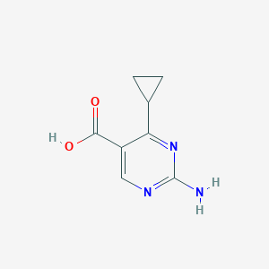 molecular formula C8H9N3O2 B7873019 2-Amino-4-cyclopropylpyrimidine-5-carboxylic acid 