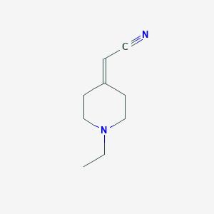 molecular formula C9H14N2 B7873030 2-(1-Ethylpiperidin-4-ylidene)acetonitrile 