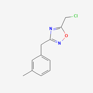 molecular formula C11H11ClN2O B7873086 5-(Chloromethyl)-3-(3-methylbenzyl)-1,2,4-oxadiazole 
