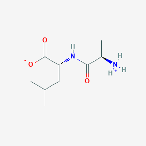 (2R)-2-[[(2R)-2-azaniumylpropanoyl]amino]-4-methylpentanoate