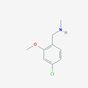 molecular formula C9H12ClNO B7873096 [(4-Chloro-2-methoxyphenyl)methyl](methyl)amine 
