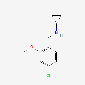 molecular formula C11H14ClNO B7873105 N-(4-Chloro-2-methoxybenzyl)cyclopropanamine 