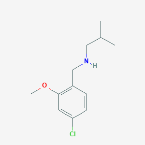 molecular formula C12H18ClNO B7873106 N-(4-Chloro-2-methoxybenzyl)-2-methylpropan-1-amine 