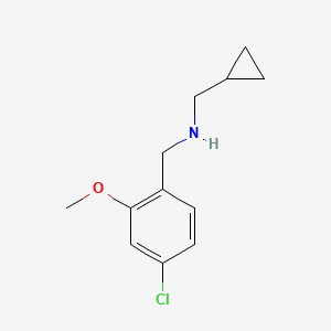 molecular formula C12H16ClNO B7873112 N-(4-Chloro-2-methoxybenzyl)-1-cyclopropylmethanamine 