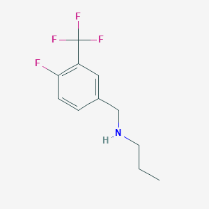 molecular formula C11H13F4N B7873123 N-(4-Fluoro-3-(trifluoromethyl)benzyl)propan-1-amine 