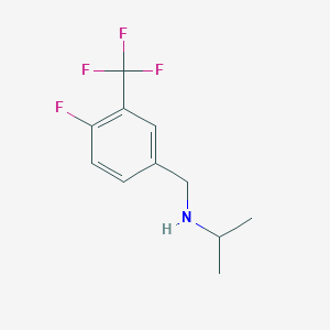 molecular formula C11H13F4N B7873127 N-(4-Fluoro-3-(trifluoromethyl)benzyl)propan-2-amine 
