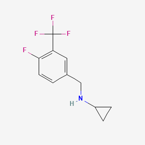 molecular formula C11H11F4N B7873132 N-(4-Fluoro-3-(trifluoromethyl)benzyl)cyclopropanamine 