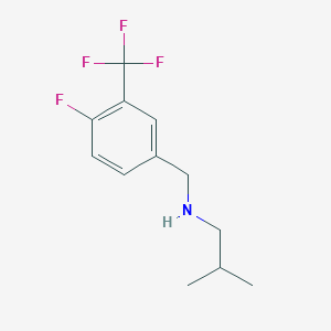 molecular formula C12H15F4N B7873137 N-(4-Fluoro-3-(trifluoromethyl)benzyl)-2-methylpropan-1-amine 
