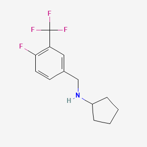 molecular formula C13H15F4N B7873139 N-(4-Fluoro-3-(trifluoromethyl)benzyl)cyclopentanamine 
