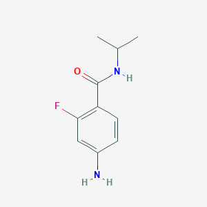 molecular formula C10H13FN2O B7873143 4-Amino-2-fluoro-N-(propan-2-yl)benzamide 