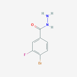 molecular formula C7H6BrFN2O B7873154 4-Bromo-3-fluoro-benzoic acid hydrazide 