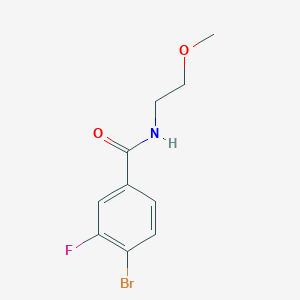 molecular formula C10H11BrFNO2 B7873164 4-bromo-3-fluoro-N-(2-methoxyethyl)benzamide 