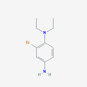 molecular formula C10H15BrN2 B7873208 2-Bromo-1-N,1-N-diethylbenzene-1,4-diamine 