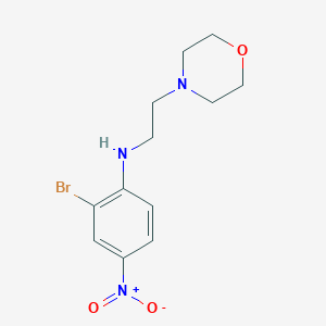molecular formula C12H16BrN3O3 B7873215 2-bromo-N-(2-morpholinoethyl)-4-nitroaniline 
