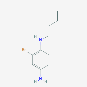 molecular formula C10H15BrN2 B7873229 2-bromo-1-N-butylbenzene-1,4-diamine 