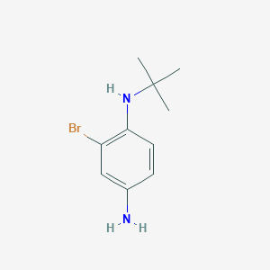 molecular formula C10H15BrN2 B7873233 2-bromo-1-N-tert-butylbenzene-1,4-diamine 