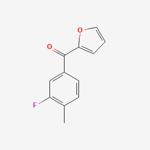 molecular formula C12H9FO2 B7873257 2-(3-Fluoro-4-methylbenzoyl)furan 
