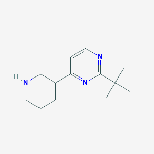 molecular formula C13H21N3 B7873298 2-Tert-butyl-4-(piperidin-3-yl)pyrimidine 