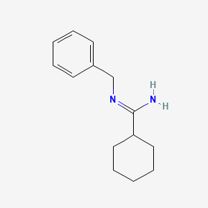 molecular formula C14H20N2 B7873341 Benzenemethanamine, N-(cyclohexylcarbonimidoyl)- CAS No. 64075-39-4