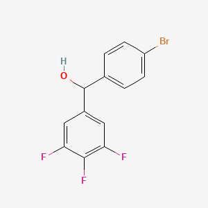 molecular formula C13H8BrF3O B7873384 (4-Bromophenyl)(3,4,5-trifluorophenyl)methanol 