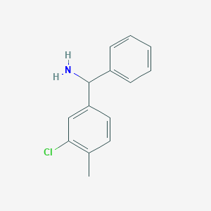 molecular formula C14H14ClN B7873395 (3-Chloro-4-methylphenyl)(phenyl)methanamine 