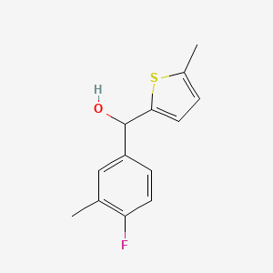 molecular formula C13H13FOS B7873417 4-Fluoro-3-methylphenyl-(5-methyl-2-thienyl)methanol 