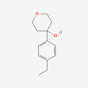 molecular formula C13H18O2 B7873444 4-(4-Ethylphenyl)oxan-4-ol 