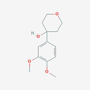 molecular formula C13H18O4 B7873480 4-(3,4-Dimethoxyphenyl)oxan-4-ol 