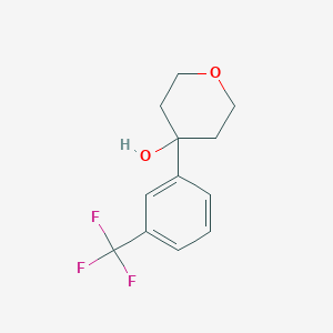 molecular formula C12H13F3O2 B7873487 4-[3-(Trifluoromethyl)phenyl]oxan-4-ol 