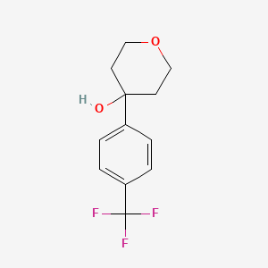 molecular formula C12H13F3O2 B7873503 4-[4-(Trifluoromethyl)phenyl]oxan-4-ol 