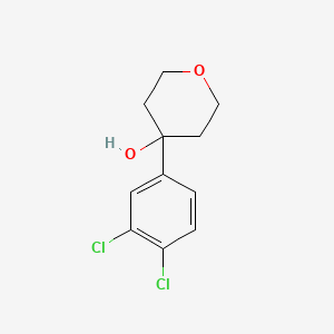 molecular formula C11H12Cl2O2 B7873513 4-(3,4-Dichlorophenyl)oxan-4-ol 