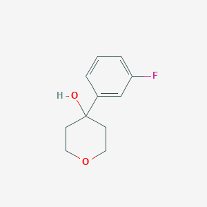 molecular formula C11H13FO2 B7873545 4-(3-Fluorophenyl)oxan-4-ol 