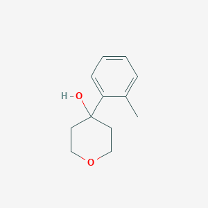 molecular formula C12H16O2 B7873546 4-(2-Methylphenyl)oxan-4-ol 
