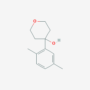 molecular formula C13H18O2 B7873558 4-(2,5-Dimethylphenyl)oxan-4-ol 